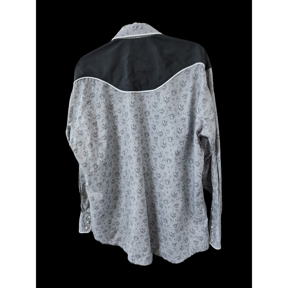 Panhandle Slim Gray and Black Casual Button Down Shirt